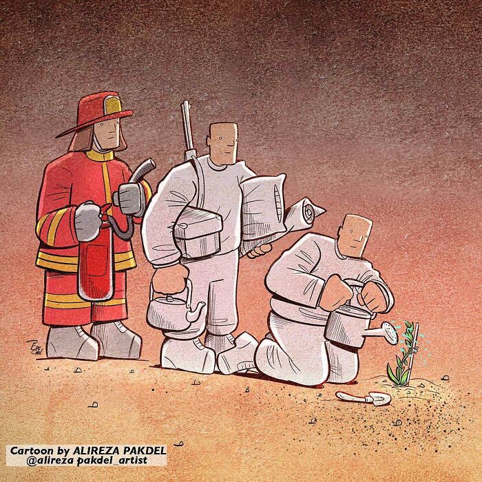 41 Illustrations That Question Modern Society By An Iranian Artist