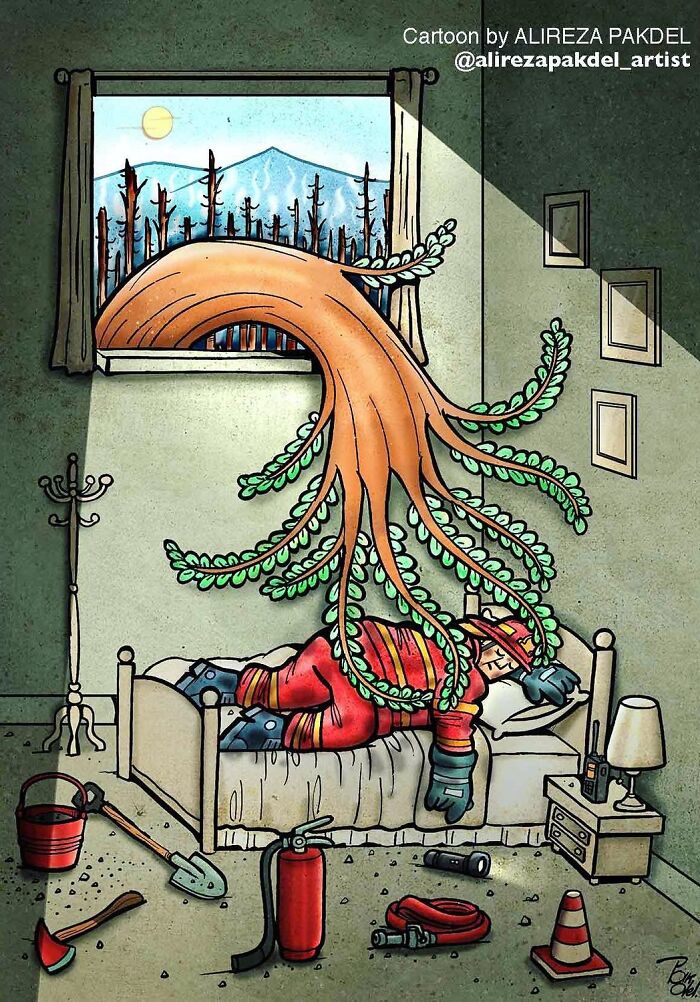 41 Illustrations That Question Modern Society By An Iranian Artist