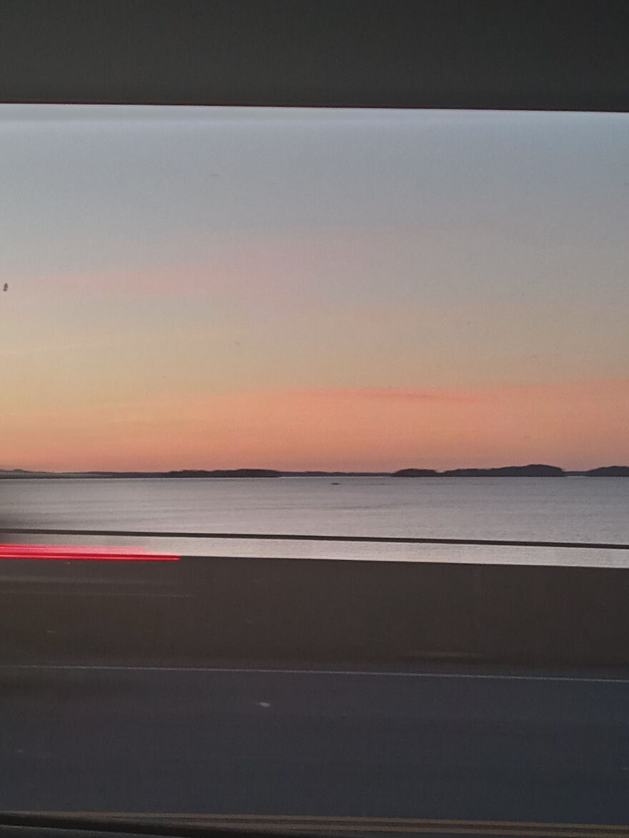 I Took A Pic Of A Lake While In A Car
