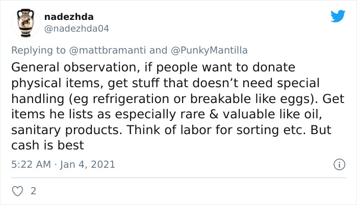 Woman Shares A List Of Acceptable Donation To Food Banks Which Gets Appreciated By 108K People On Twitter