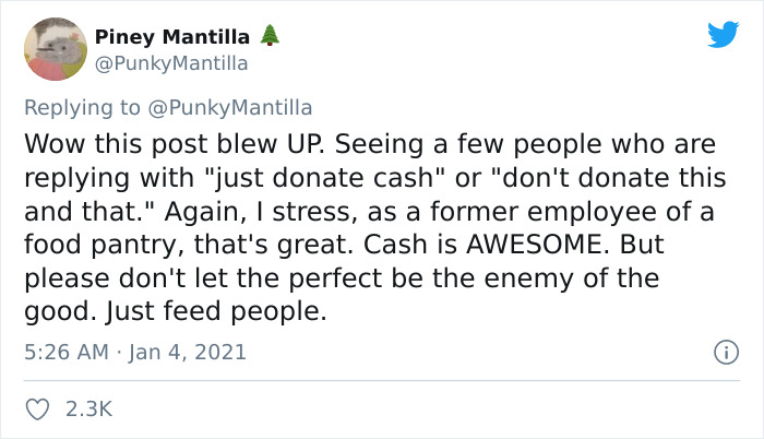 Woman Shares A List Of Acceptable Donation To Food Banks Which Gets Appreciated By 108K People On Twitter