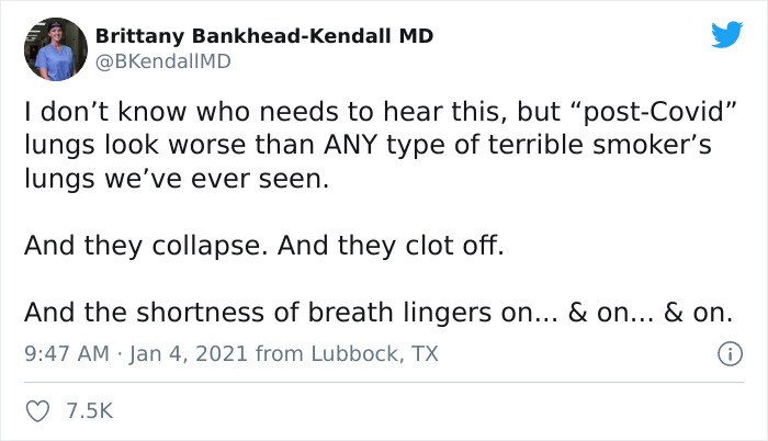 X-Ray Shows The Effect Of COVID-19 On The Lungs Compared To A Smoker's Lungs