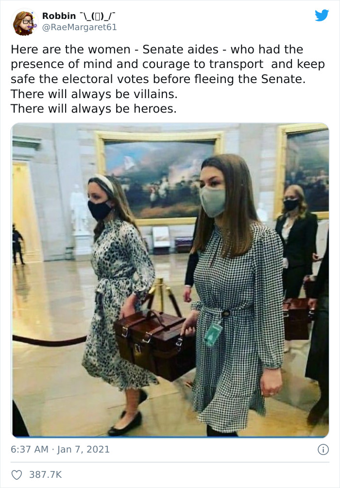 Photo Of Ballot Boxes Being Moved By 2 Senate Employees During Capitol Riots Is Going Viral For All The Right Reasons Photo Of Ballot Boxes Being Moved By 2 Senate Employees During Capitol Riots Is Going Viral For All The Right Reasons
