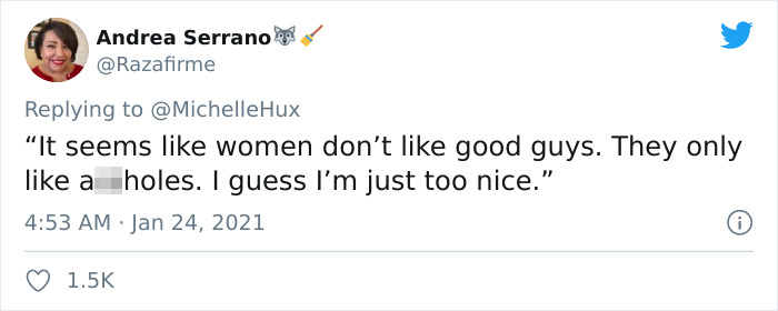 Razafirme tweets about why women don't like good guys as red flag in relationship