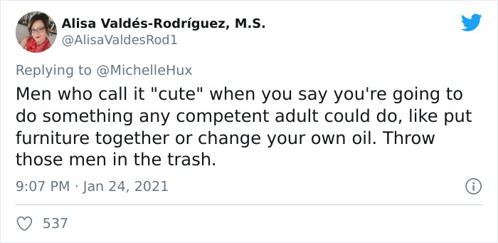 AlisaValdesRod1 tweets about men who call it cute as red flag in relationship