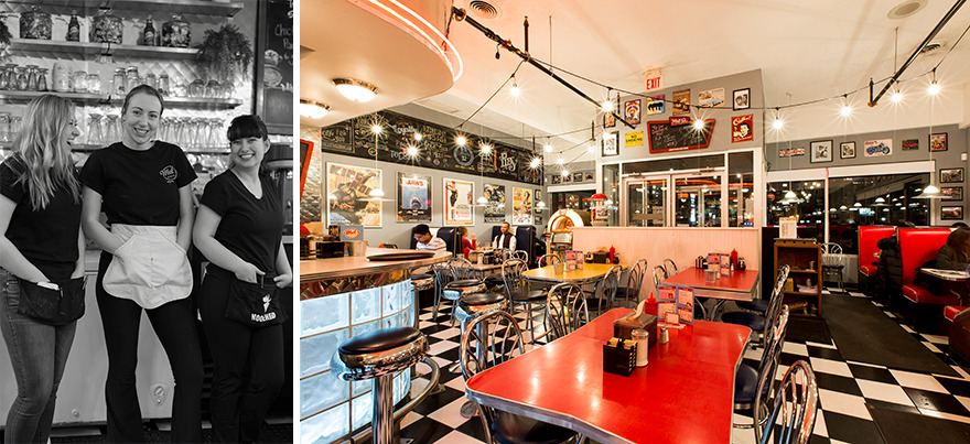 Evelyna-Sophia, Shannon, Raina - Servers, Mel's Diner