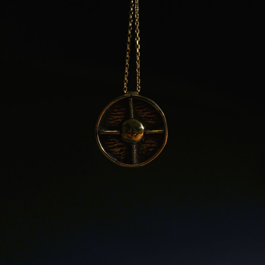 Brass Pendant "Buckler"