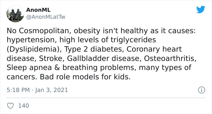 People Are Not OK With These Cosmopolitan Covers That Ignore The Relationship Between Obesity And Covid