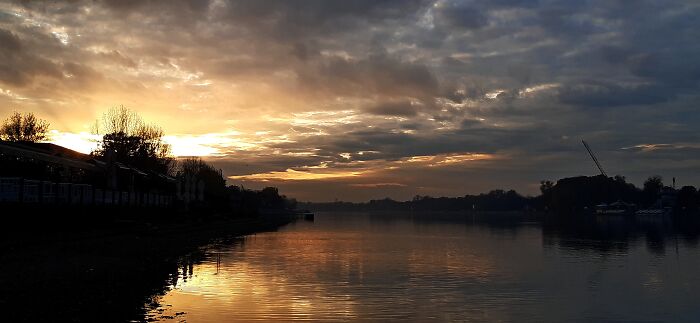 Sunset Over The Lake Ada, Belgrade