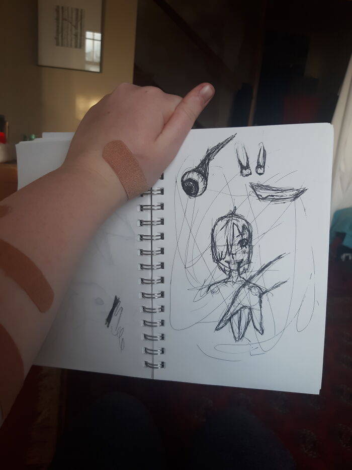 Drew This Awhile Back, Sorry For The Crappy Background And My Arm