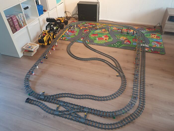 Took Me Some Hours To Build This LEGO Train Bridge For My Kids