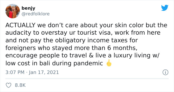 Influencer Brags About Her Easy Life In Bali On Twitter, Gets Deported Over It Influencer Brags About Her Easy Life In Bali On Twitter, Gets Deported Over It
