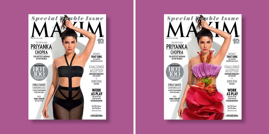 I Recreated Magazine Cover Looks With Floral Art (10 Pics)