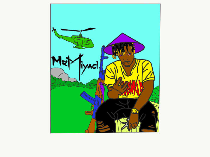 Drew My Favorite Rapper Juice Wrld. This Song Mr.miyagi Was Leaked And Its A Pretty Good Song
