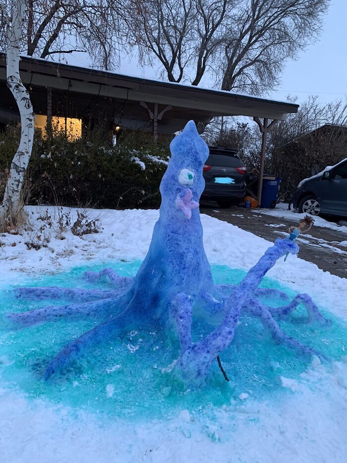 It's A Snow Kraken, His Name Is Leonard In All Caps