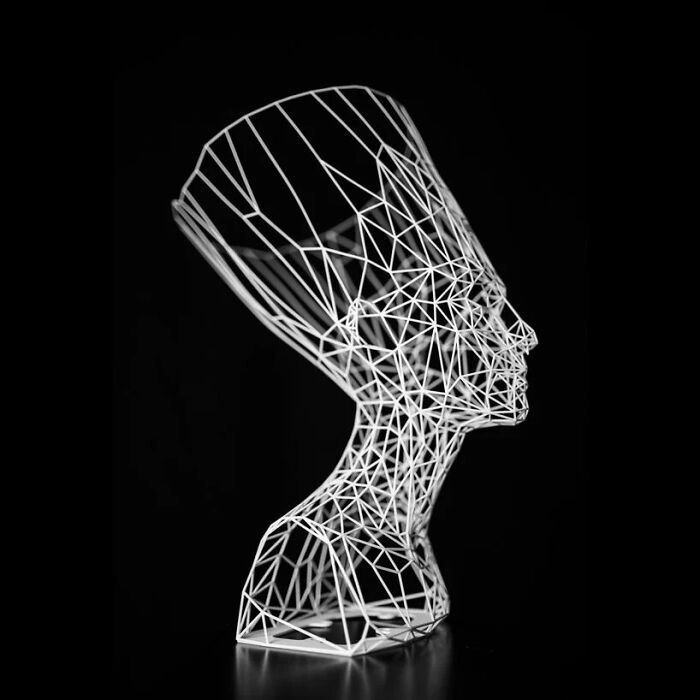 60,000 Bees Helped Create This Honeycomb Nefertiti Statue