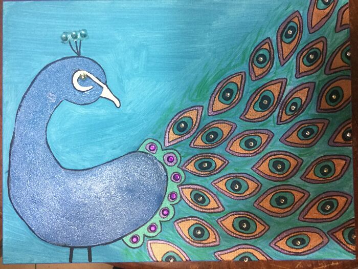 Was Just Doing Painting With The Kids (Our Own Canvas) And This Is Mine. Definitely Not An Artist Lol.