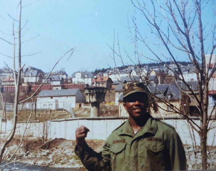 My Dad Stationed In Germany Standing Next To The Border Of Czechoslovakia - 1982