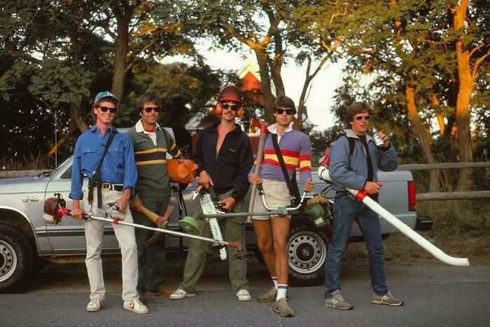 My Dad’s Landscaping Crew In The 1980s