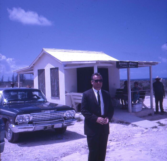 My Dad, The FBI Agent, At A Bahamas Airport, Late 1960s