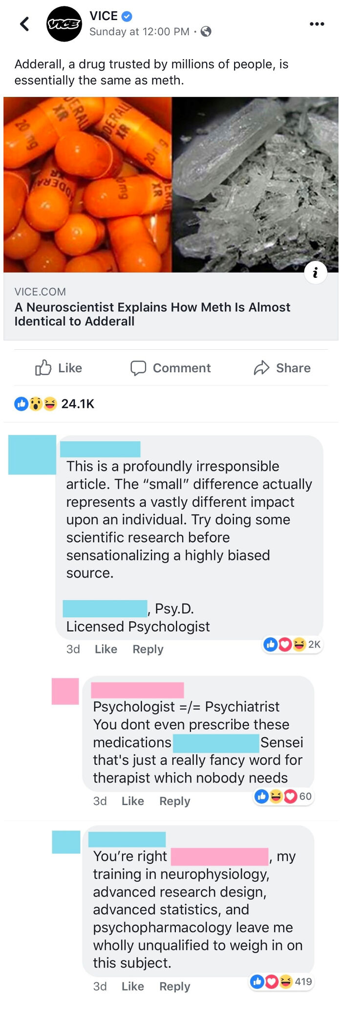 Vice And Some Guy In The Comments Both Get Their Nonsense Called Out By A Psychologist