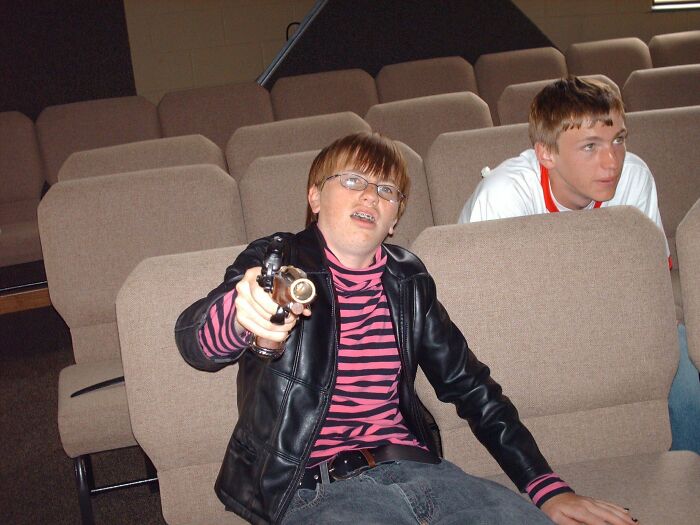 Me In High School As Smee In A Low-Budget Peter Pan. Complete With Bowl Cut