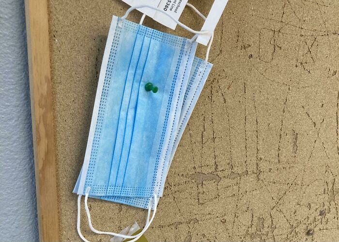 Some Good Samaritan Left A Couple Of Disposable Face Masks At The Local Laundromat In Case You Forgot Yours. So Considerate.