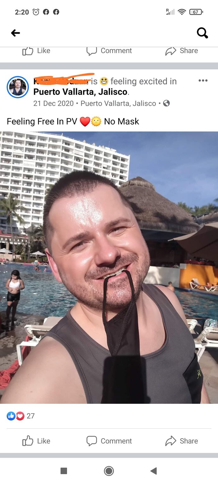 This Absolute Garbage Of A Human Being Celebrating Christmas And Nye In Mexico In Super Spreader Parties And Refusing To Wear A Mask.