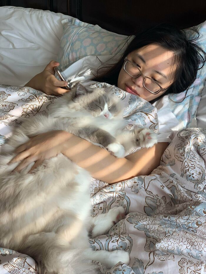 “What Is Your Plan For The Long Weekend?” Me: Chill With My Fluffy Angel