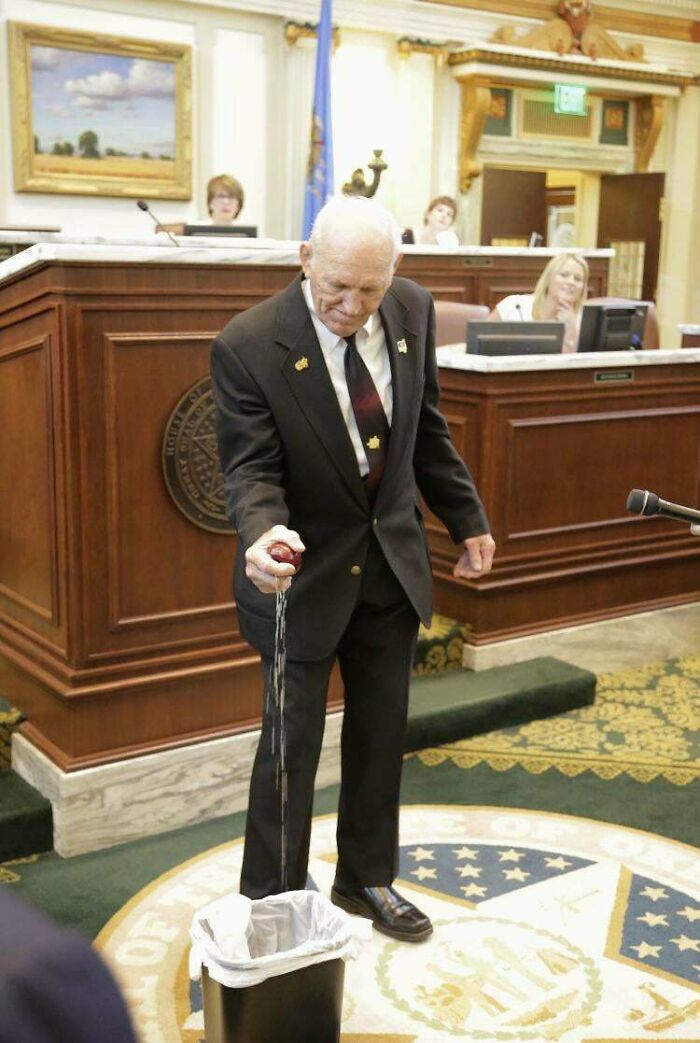 Danny Hodge, Former Boxer And Wrestler, Crushing An Apple With His Bare Hand At 80 Years Old