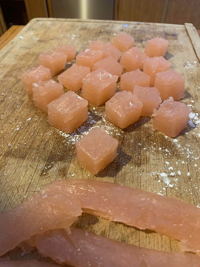 My Turkish Rosewater Gummies Look Like Sashimi (Raw Fish)