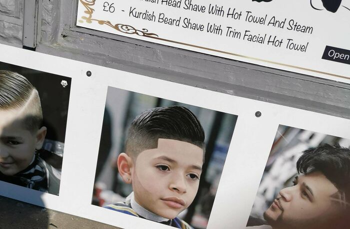 This Barber Shop Where You Can Give A Small Child An Adult Hairstyle And Bears Trim