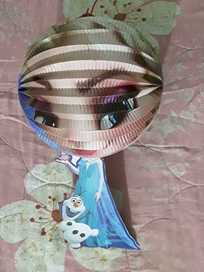 This Is An Elsa Paper Lantern For Our Country's (Vietnam) Moon Festival