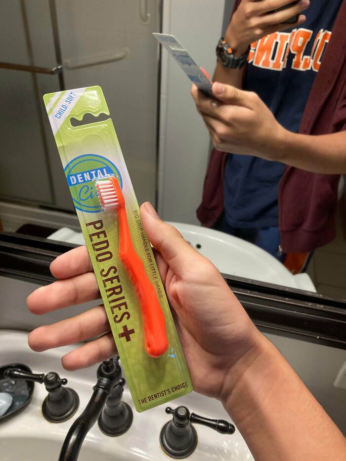 Picked Up My Little Brothers Toothbrush Today. Not The Best Way To Shorten A Word