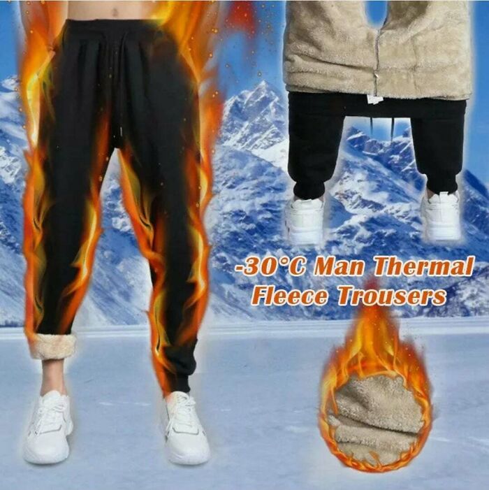 Design For Thermal Trousers. Looks Like He Pulled Them Down And Took A Dump