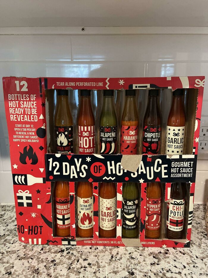 “12 Days Of Hot Sauce” Advent Calendar Has Only Six Flavors