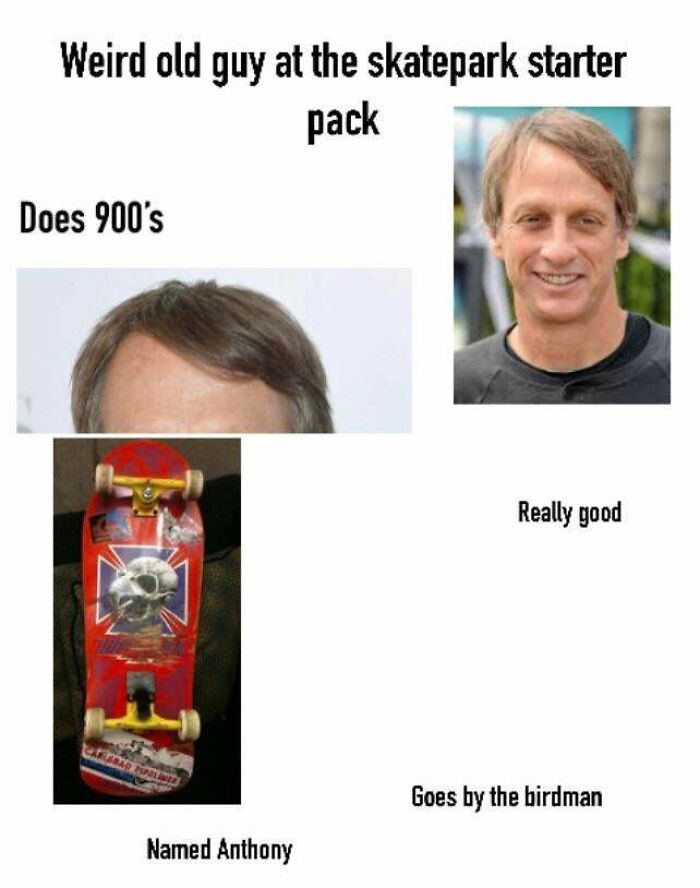 Weird Old Guy At The Skatepark Starter Pack