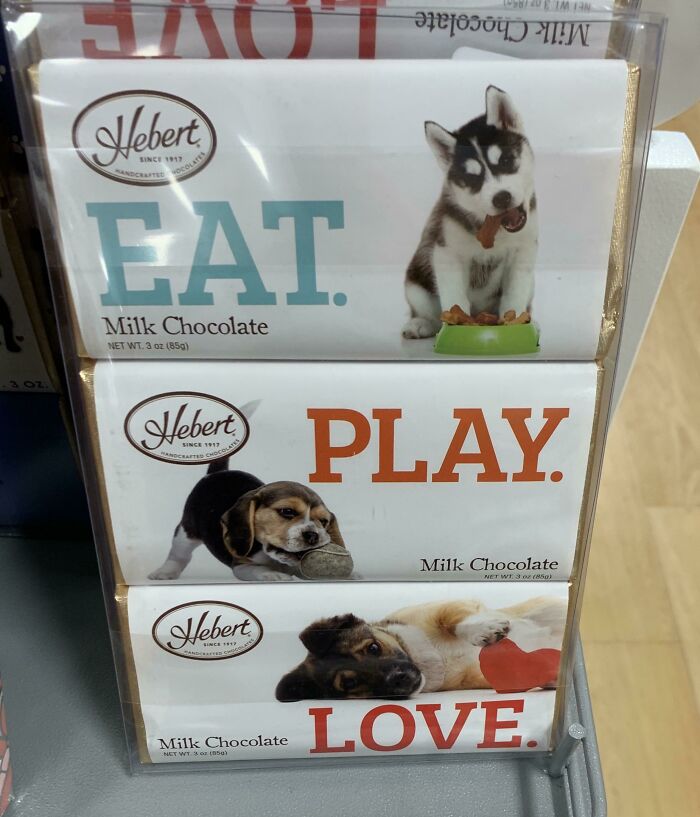 Chocolate Bars That Make It Look Like They Are For Dogs. But Are Not