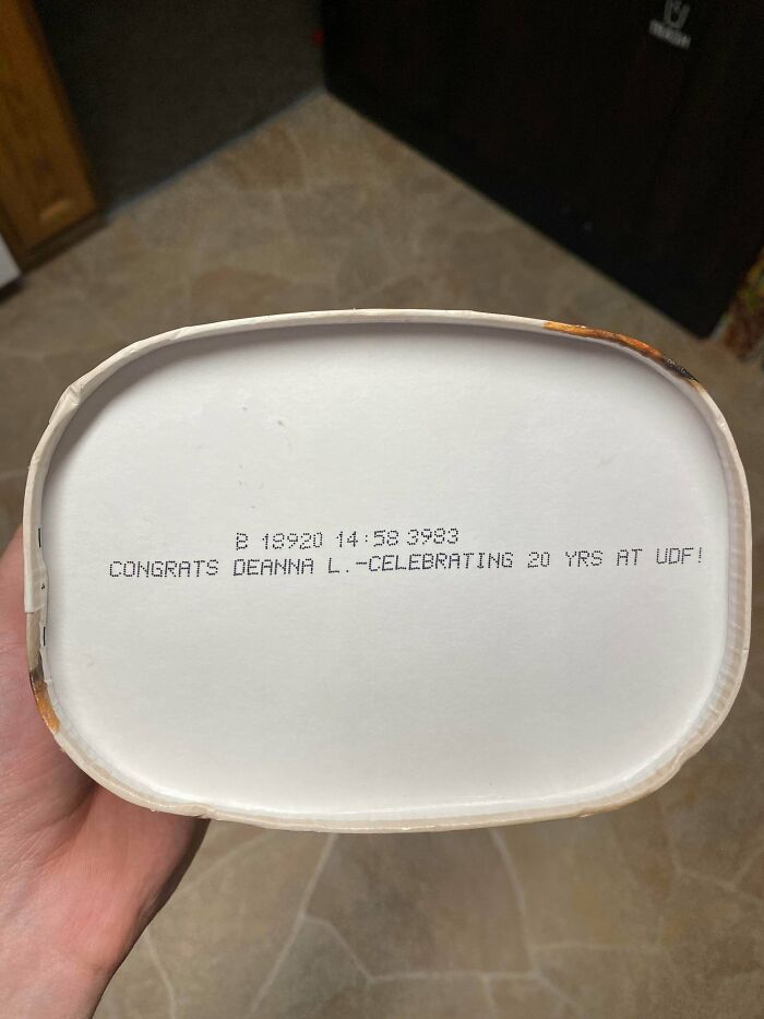 Went For Some Ice Cream And Found A 20 Year Work Celebration