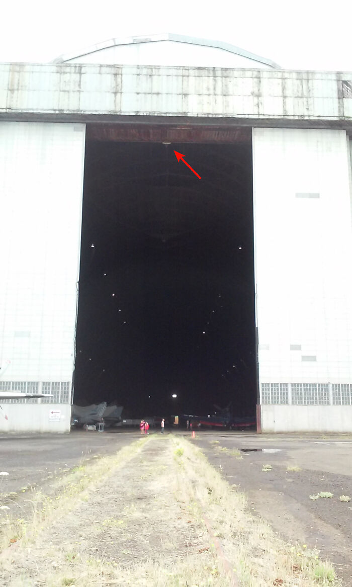 At Tillamook Air Museum, Home Of The Largest Wooden Hangar Ever Built, Intended To House Us Navy Blimps, Someone Hung Up A 192-Foot High Basketball Hoop