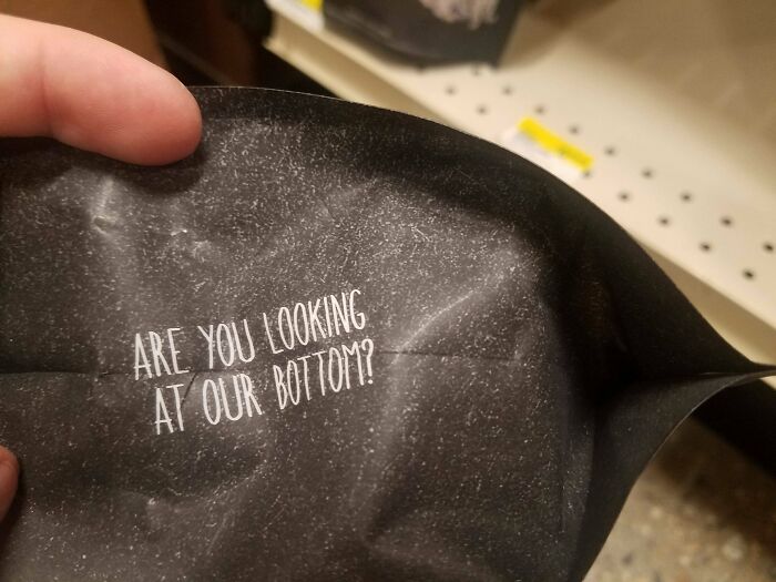 The Underside Of A Dog Treat Bag