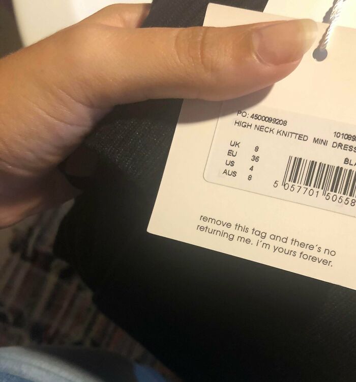 This Dress Tag Is Not Afraid Of Commitment