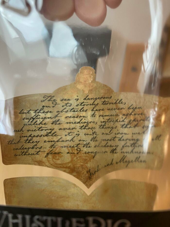 Just Finished My First Bottle Of Whistle Pig Boss Hog Vii, And Noticed This Message In A Bottle