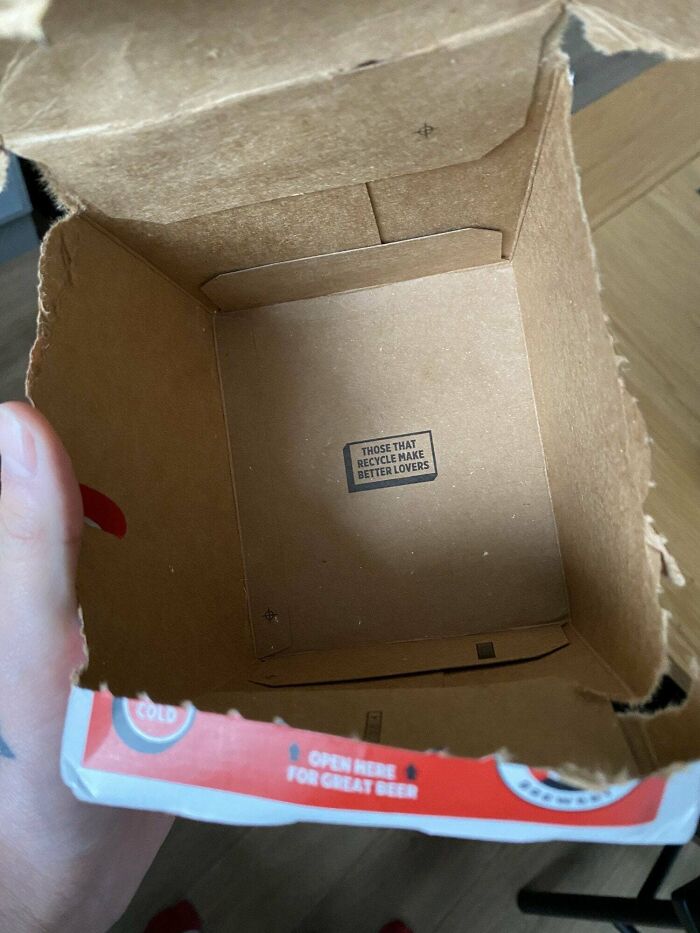 Inside A Cardboard Camden Hells Beer Box