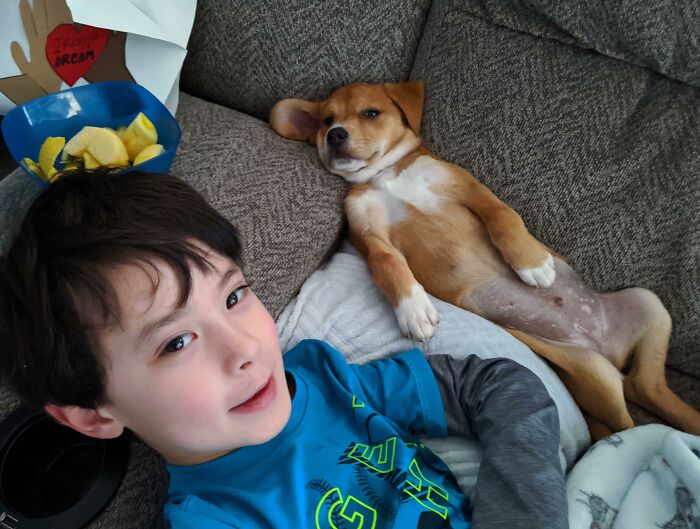 My Son Has Wanted A Dog For Years, He Finally Got His Wish And Her Name Is Cinnamon
