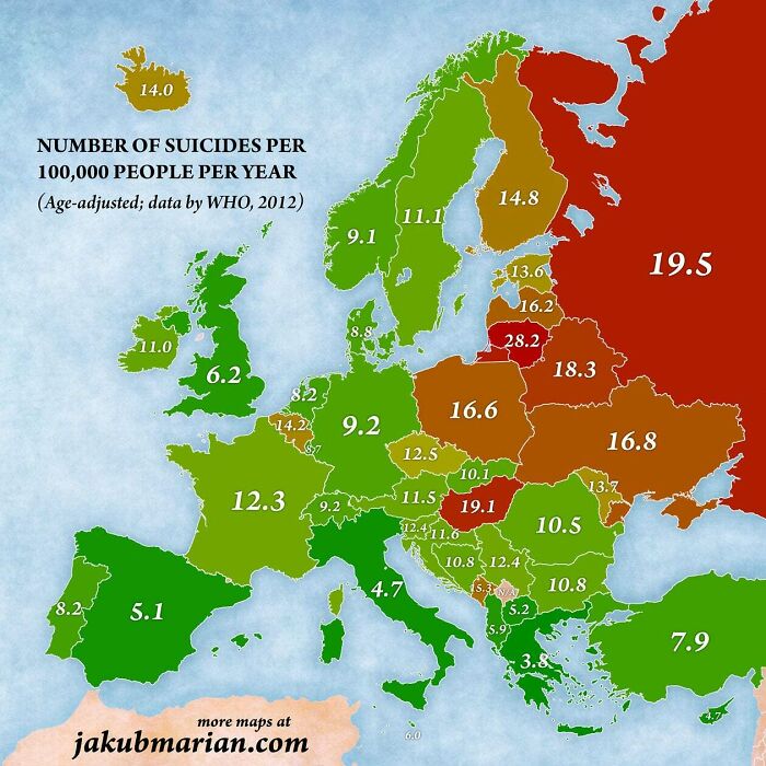 Suicide Rates In Europe