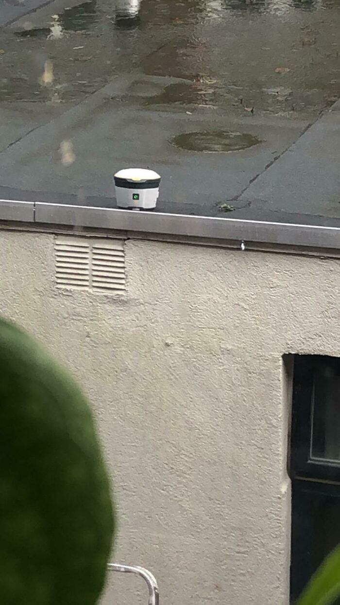 My Neighbor (Who Has Recently Installed An Amazon Doorbell Camera, Which Is Weird For The Netherlands) Has Just Put This On His Roof. It Seems To Be Aimed Directly At My Female Housemate’s Bedroom Window And She Is Concerned It’s Another Camera