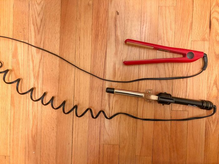 The Cord On My Straightener Is Straight And The Cord On My Curling Iron Is Curly