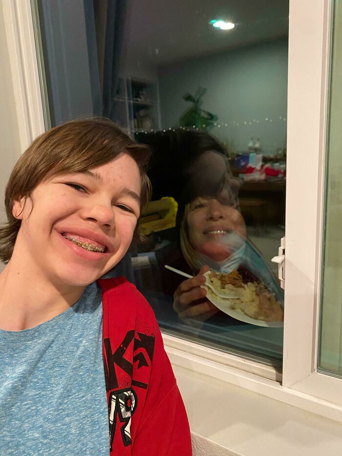 My Grandma, Who Is A Medical Worker, Just Stood Outside In The Pouring Rain And Wind In 40-Degree Weather Just To Have Christmas Eve Dinner With Our Family