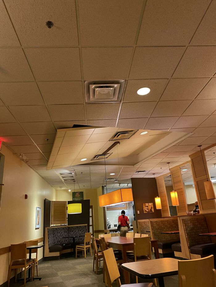 I Can’t Tell If This Is Modern Architecture, Or If The Panera Is About To Cave In On Me